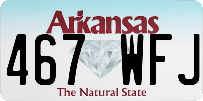 AR license plate 467WFJ