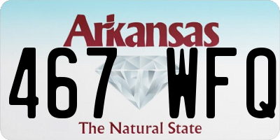 AR license plate 467WFQ