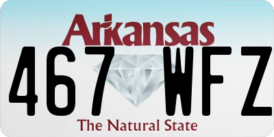 AR license plate 467WFZ