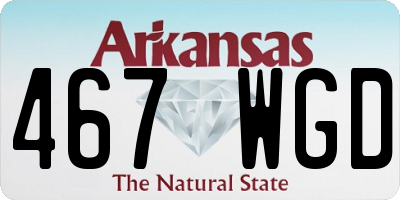 AR license plate 467WGD