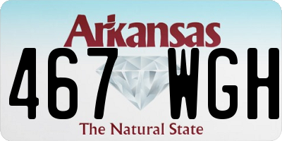 AR license plate 467WGH