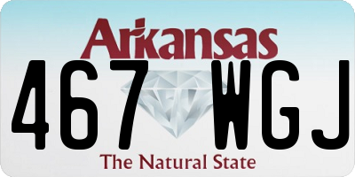 AR license plate 467WGJ