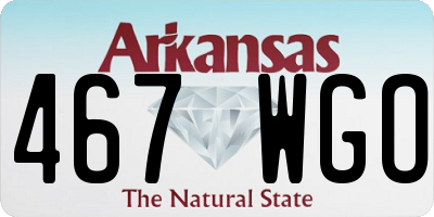 AR license plate 467WGO