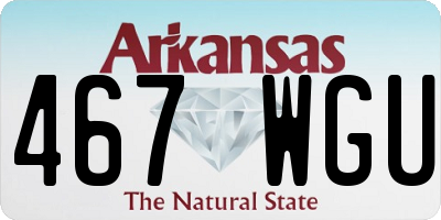 AR license plate 467WGU