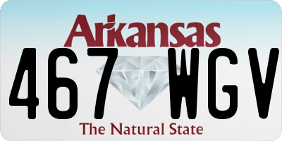 AR license plate 467WGV