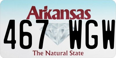 AR license plate 467WGW