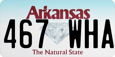 AR license plate 467WHA