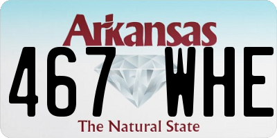 AR license plate 467WHE