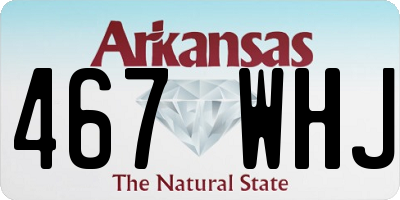 AR license plate 467WHJ