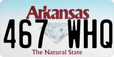 AR license plate 467WHQ