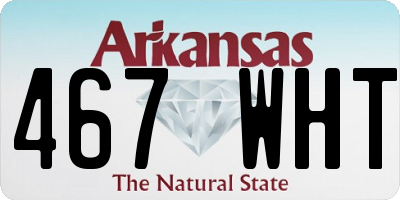 AR license plate 467WHT