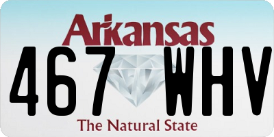 AR license plate 467WHV