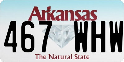 AR license plate 467WHW