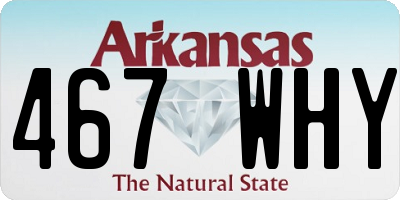 AR license plate 467WHY