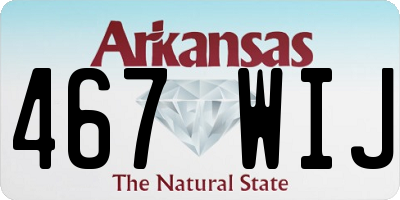 AR license plate 467WIJ