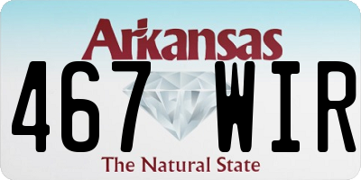 AR license plate 467WIR