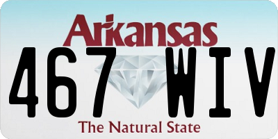 AR license plate 467WIV