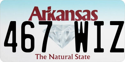 AR license plate 467WIZ