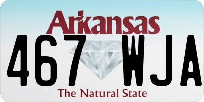 AR license plate 467WJA