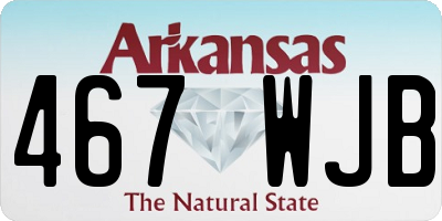 AR license plate 467WJB