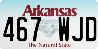 AR license plate 467WJD
