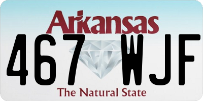 AR license plate 467WJF