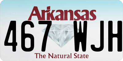 AR license plate 467WJH