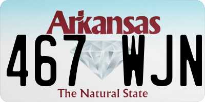 AR license plate 467WJN