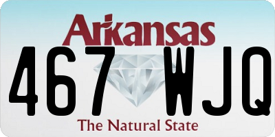 AR license plate 467WJQ