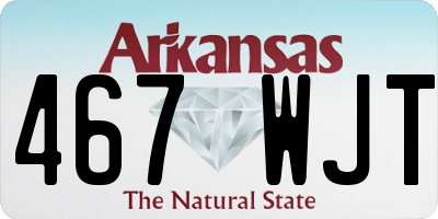 AR license plate 467WJT