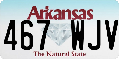 AR license plate 467WJV
