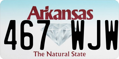 AR license plate 467WJW