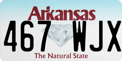 AR license plate 467WJX