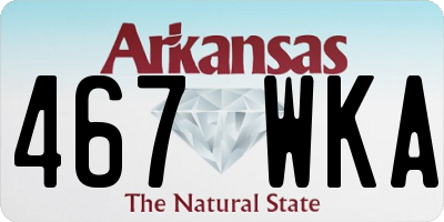 AR license plate 467WKA