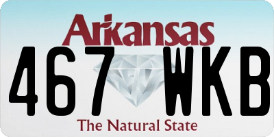 AR license plate 467WKB