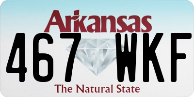 AR license plate 467WKF