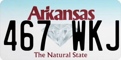 AR license plate 467WKJ