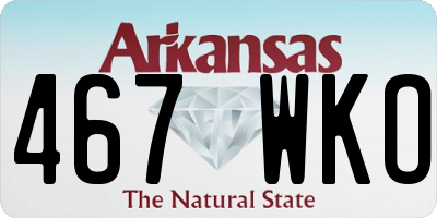 AR license plate 467WKO