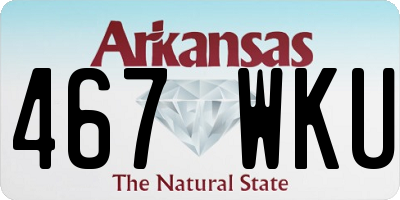 AR license plate 467WKU