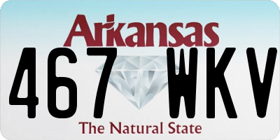 AR license plate 467WKV
