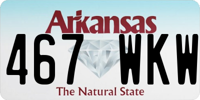 AR license plate 467WKW