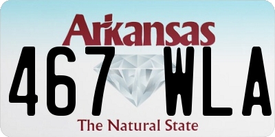 AR license plate 467WLA
