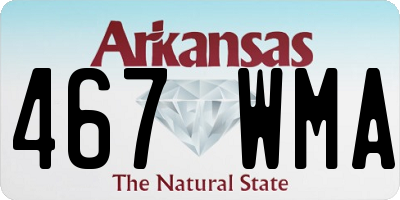 AR license plate 467WMA