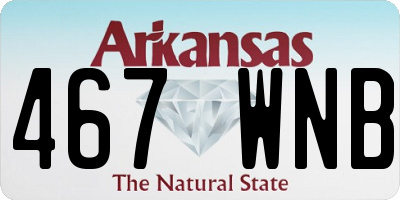 AR license plate 467WNB