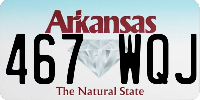 AR license plate 467WQJ
