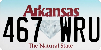 AR license plate 467WRU