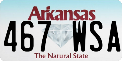 AR license plate 467WSA
