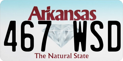 AR license plate 467WSD