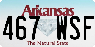AR license plate 467WSF