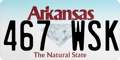 AR license plate 467WSK
